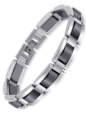 Magnetic Therapy Bracelet Mens Womens Stainless Steel Pain Relief Bracelet